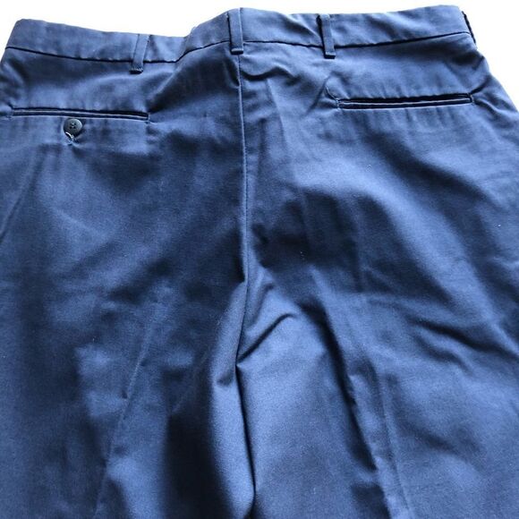 Dress pants cotton blend blue 36X29 4 pockets belt loops - Picture 2 of 6